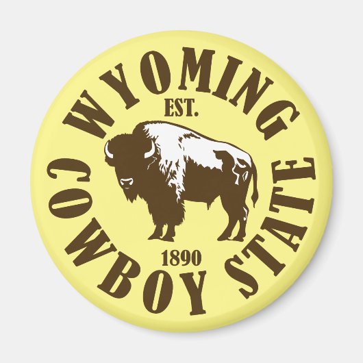 Aimant Wyoming, État Cowboy (Devant)