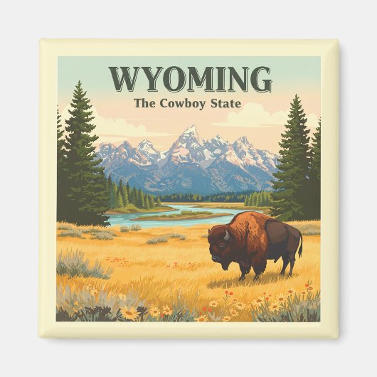 Aimant Wyoming vintage (Devant)