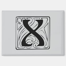 Aimant X Monogramme noir