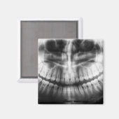Aimant X-Ray Teeth Bouche sourire noir et blanc (Recto/Verso)