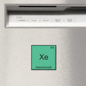 Aimant Xe - Symbole de l'élément de chimie drôle Xénomorp (In Situ (Lave-vaisselle))
