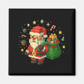 Aimant Xel Santa Claus With Retro Gamer Christmas  (Devant)