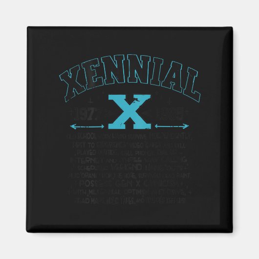 Aimant Xennial Generation X 1970s 1980s Millennial Gen X (Devant)