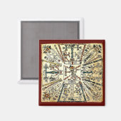 Aimant Xiuhtecuhtli Aztec Dieu de la mort (Recto/Verso)
