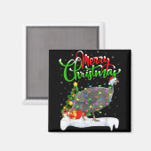 Aimant Xmas Lights Tree Santa Guinea Fowl Bird Merry Chri (Recto/Verso)