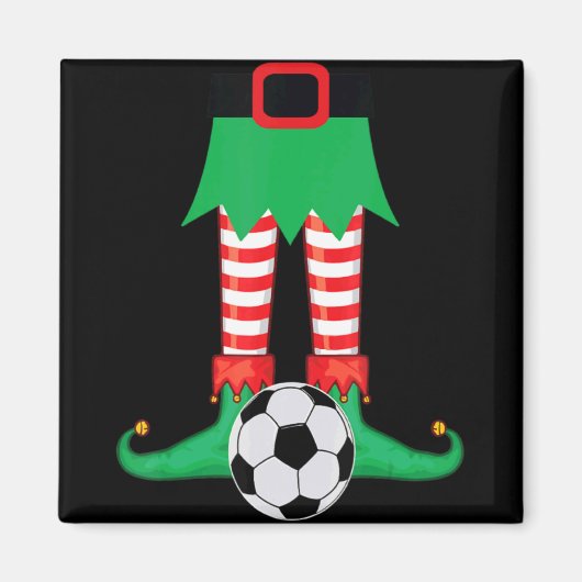 Aimant Xmas Matching Soccer Elf Pajama Christmas Team S T (Devant)