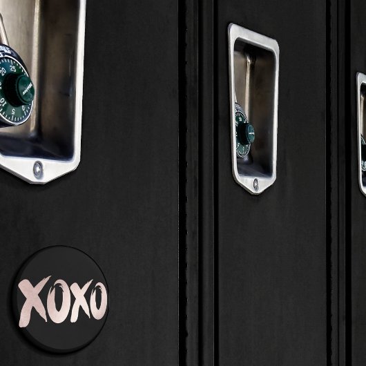 Aimant XOXO rose pâle | Script de brosse lettres main