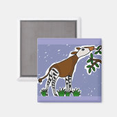 Aimant XX- Caricature d'art okapi (Recto/Verso)