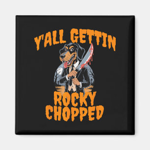 Aimant Y’all Gettin Rocky haché Tennessee Halloween Cos