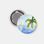 Aimant Yacht sur la mer Palma (Recto/Verso)