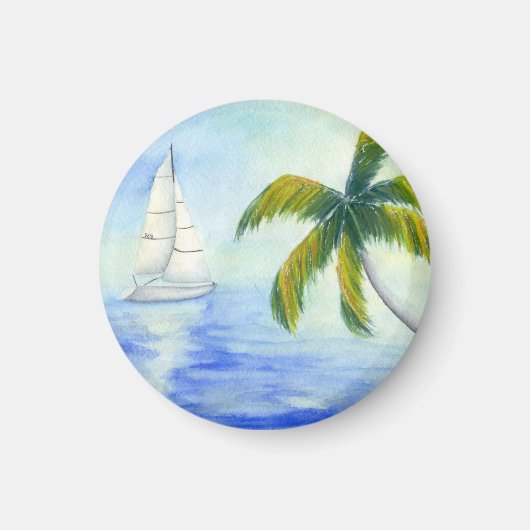 Aimant Yacht sur la mer Palma (Devant)