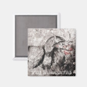 Aimant Yak, Yak - Art Tibétain Ancien (Aimant Frigo) (Recto/Verso)