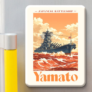 Aimant Yamato Japanese Battleship Vintage Maritime Poster