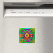 Aimant YANTRA - grande roue - violet vert (In Situ (Lave-vaisselle))
