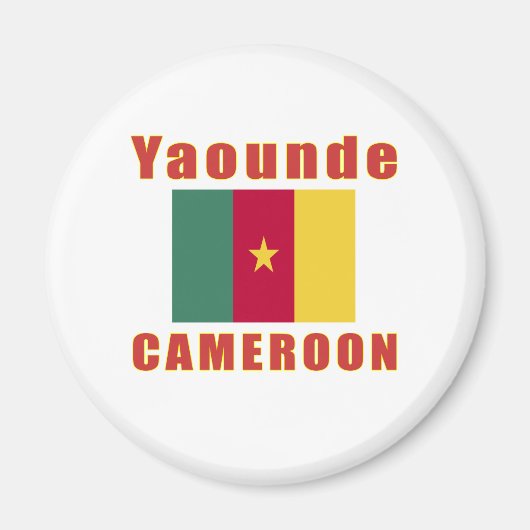 Aimant Yaoundé Cameroun majuscules (Devant)