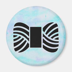 Aimant Yarn Skein sur la texture aquarelle ・ Artisanat