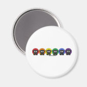 Aimant Yarnoholics Anonyme Fluffy Rainbow Sheep (Recto/Verso)
