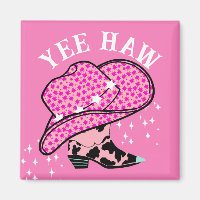 Yee Haw Pink Cowgirl Rodeo Casquette Boot