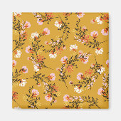 Aimant Yellow background flowers (Devant)