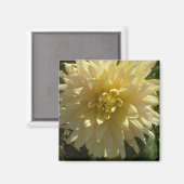 aimant "Yellow Dahlia" de l'artiste Jan Turner (Recto/Verso)