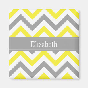 Aimant Yellow Dk Gray White LG Chevron Gray Nom Monogram