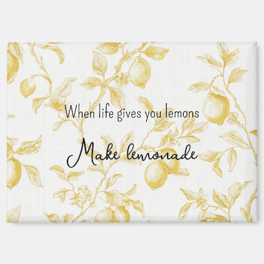 Aimant Yellow Fruit Lemons Make Lemonade (Recto)