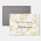 Aimant Yellow Fruit Lemons Make Lemonade (Recto/Verso)