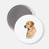 Aimant Yellow Labrador Retriever (Recto/Verso)
