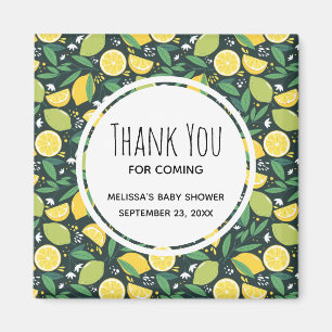 Aimant Yellow Lemon and Green Lime Fruit Pattern Event
