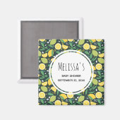 Aimant Yellow Lemon and Lime Fruit Pattern Save the Date (Recto/Verso)
