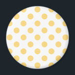 Aimant Yellow polkadots<br><div class="desc">Yellow polkadots on white background</div>