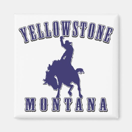 Aimant Yellowstone-Cowboy-Blue (Devant)