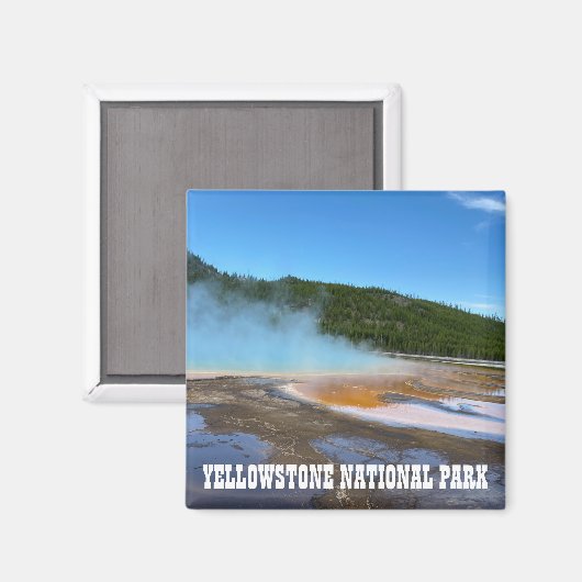 Aimant Yellowstone Grand Prismatic Spring (Recto/Verso)