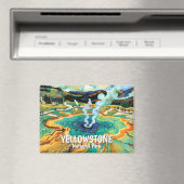Aimant Yellowstone Grand Prismatic Spring Van Gogh Custom (In Situ (Lave-vaisselle))