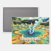 Aimant Yellowstone Grand Prismatic Spring Van Gogh Custom (Recto/Verso)