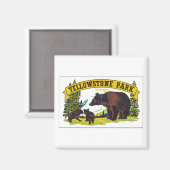 Aimant Yellowstone Park, Wyoming (Recto/Verso)