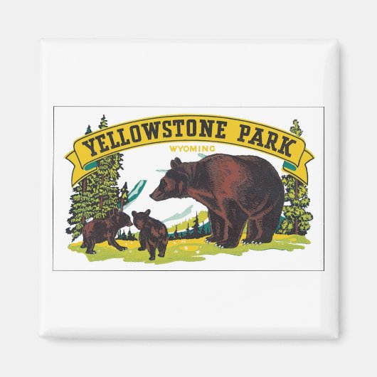 Aimant Yellowstone Park, Wyoming (Devant)