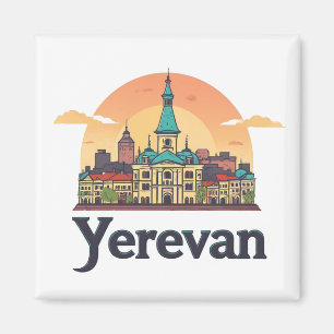 Aimant Yerevan Arménie Ville Voyage Cadeau Mémoire 🗺️
