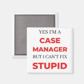 Aimant Yes I'm A Case Manager (Recto/Verso)