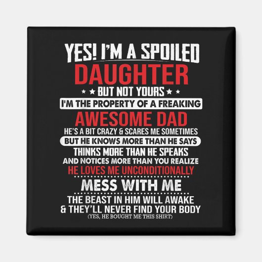 Aimant Yes I'm A Siled Daughter But Not Yours Of A Freaki (Devant)