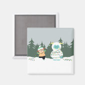 Aimant Yeti de Noël (Recto/Verso)
