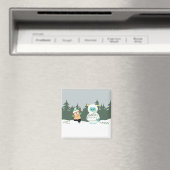 Aimant Yeti de Noël (In Situ (Lave-vaisselle))