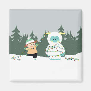 Aimant Yeti de Noël