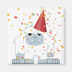 Aimant Yéti fête à confettis