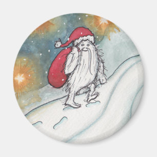 Aimant Yeti Père Noël