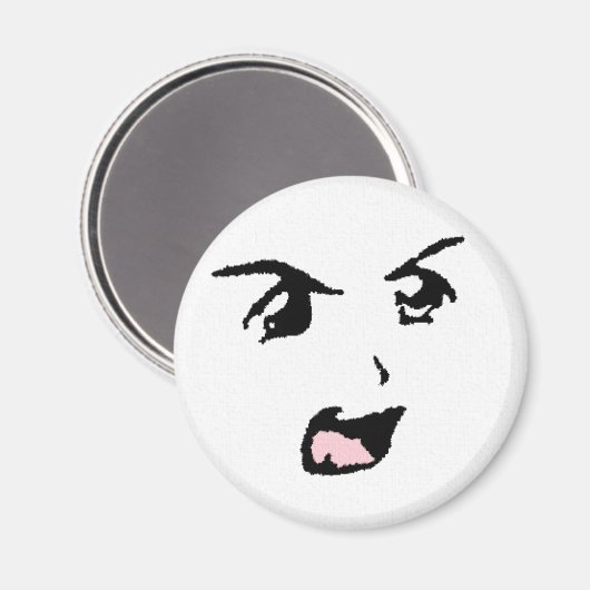 Aimant Yeux Anime en colère (Recto/Verso)