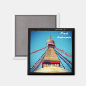 Aimant Yeux de Bouddha, Stupa, Katmandou - Népal (Recto/Verso)