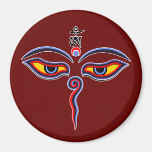 Aimant Yeux de sagesse de Bouddha - Les yeux du temple Bo