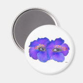 Aimant Yeux d'Hibiscus - Bleu (Recto/Verso)