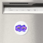 Aimant Yeux d'Hibiscus - Bleu (In Situ (Lave-vaisselle))
